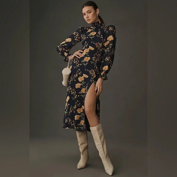 Reformation STEVI MIDI DRESS in BERNADETTE - Picture 1 of 7